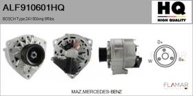 HQ ALF910601HQ - ALT NUEVO BOSCH Type 24V 80Amp PR9