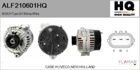 HQ ALF210601HQ - ALT NUEVO BOSCH Type 24V 90Amp PR6