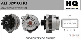 HQ ALF920106HQ - ALT NUEVO DELCOREMY Type 12V 100Amp PR6