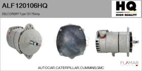 HQ ALF120106HQ - ALT NUEVO DELCOREMY Type 12V 75Amp