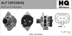 HQ ALF120124HQ - ALT NUEVO DELPHI Type 12V 100Amp PFR6