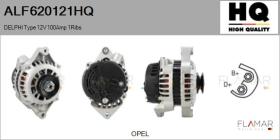 HQ ALF620121HQ - ALT NUEVO DELPHI Type 12V 100Amp PV1