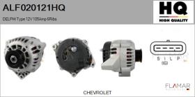 HQ ALF020121HQ - ALT NUEVO DELPHI Type 12V 105Amp 6Ribs