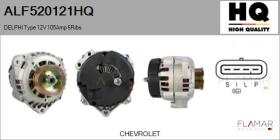 HQ ALF520121HQ - ALT NUEVO DELPHI Type 12V 105Amp PV6