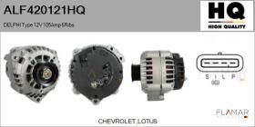 HQ ALF420121HQ - ALT NUEVO DELPHI Type 12V 105Amp PV6