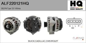 HQ ALF220121HQ - ALT NUEVO DELPHI Type 12V 145Amp