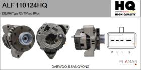 HQ ALF110124HQ - ALT NUEVO DELPHI Type 12V 75Amp PR6