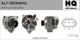 HQ ALF160304HQ - ALT NUEVO DENSO Type 12V 100Amp 6Ribs