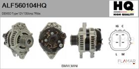 HQ ALF560104HQ - ALT NUEVO DENSO Type 12V 100Amp PFR7