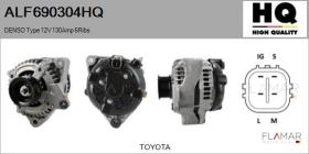 HQ ALF690304HQ - ALT NUEVO DENSO Type 12V 130Amp PR6