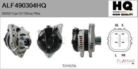 HQ ALF490304HQ - ALT NUEVO DENSO Type 12V 130Amp PR7
