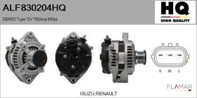 HQ ALF830204HQ - ALT NUEVO DENSO Type 12V 150Amp PFR6