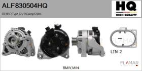 HQ ALF830504HQ - ALT NUEVO DENSO Type 12V 150Amp PR6