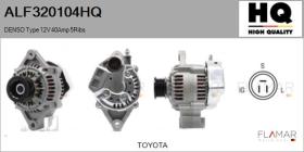 HQ ALF320104HQ - ALT NUEVO DENSO Type 12V 40Amp PR5