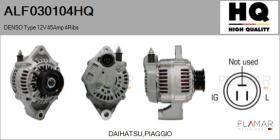 HQ ALF030104HQ - ALT NUEVO DENSO Type 12V 45Amp PR4