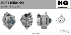 HQ ALF110504HQ - ALT NUEVO DENSO Type 12V 60Amp PV1