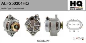 HQ ALF250304HQ - ALT NUEVO DENSO Type 12V 60Amp PV1