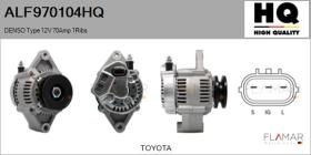 HQ ALF970104HQ - ALT NUEVO DENSO Type 12V 70Amp PV1