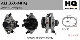 HQ ALF850504HQ - ALT NUEVO DENSO Type 12V 80Amp 6Ribs