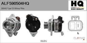 HQ ALF590504HQ - ALT NUEVO DENSO Type 12V 90Amp PR7