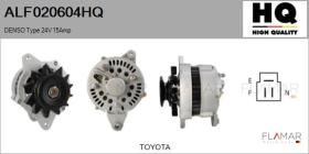 HQ ALF020604HQ - ALT NUEVO DENSO Type 24V 15Amp