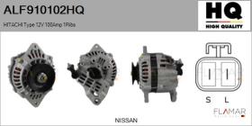 HQ ALF910102HQ - ALT NUEVO HITACHI Type 12V 100Amp PV1