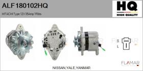 HQ ALF180102HQ - ALT NUEVO HITACHI Type 12V 35Amp PV1