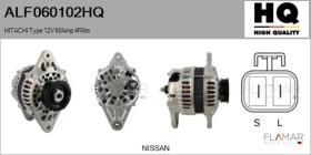 HQ ALF060102HQ - ALT NUEVO HITACHI Type 12V 60Amp PR4