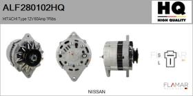 HQ ALF280102HQ - ALT NUEVO HITACHI Type 12V 60Amp PV1