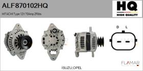 HQ ALF870102HQ - ALT NUEVO HITACHI Type 12V 70Amp 2Ribs
