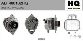 HQ ALF480102HQ - ALT NUEVO HITACHI Type 12V 70Amp 4Ribs