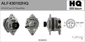 HQ ALF430102HQ - ALT NUEVO HITACHI Type 12V 70Amp PR5
