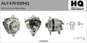 HQ ALF470102HQ - ALT NUEVO HITACHI Type 12V 80Amp 1Ribs