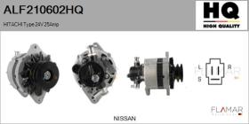 HQ ALF210602HQ - ALT NUEVO HITACHI Type 24V 25Amp