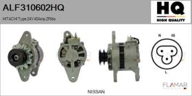 HQ ALF310602HQ - ALT NUEVO HITACHI Type 24V 35Amp 2Ribs
