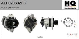 HQ ALF020602HQ - ALT NUEVO HITACHI Type 24V 50Amp