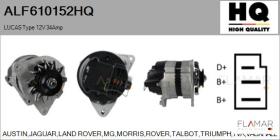 HQ ALF610152HQ - ALT NUEVO LUCAS Type 12V 34Amp