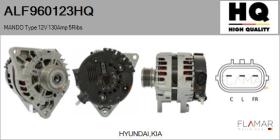 HQ ALF960123HQ - ALT NUEVO MANDO Type 12V 130Amp PFR5
