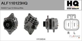 HQ ALF110123HQ - ALT NUEVO MANDO Type 12V 60Amp PR4
