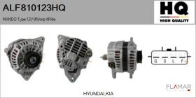 HQ ALF810123HQ - ALT NUEVO MANDO Type 12V 95Amp PR4
