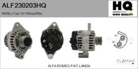 HQ ALF230203HQ - ALT NUEVO MARELLI Type 12V 100Amp PFR6