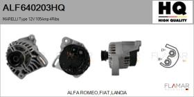 HQ ALF640203HQ - ALT NUEVO MARELLI Type 12V 105Amp PR4