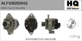 HQ ALF030203HQ - ALT NUEVO MARELLI Type 12V 120Amp PFR6