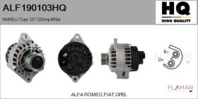 HQ ALF190103HQ - ALT NUEVO MARELLI Type 12V 120Amp PFR6