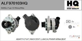 HQ ALF970103HQ - ALT NUEVO MARELLI Type 12V 55Amp PR5