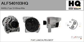 HQ ALF540103HQ - ALT NUEVO MARELLI Type 12V 65Amp PR4