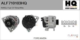 HQ ALF710103HQ - ALT NUEVO MARELLI Type 12V 70Amp PR5