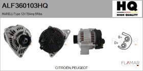 HQ ALF360103HQ - ALT NUEVO MARELLI Type 12V 70Amp PR5