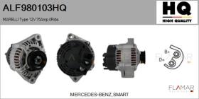 HQ ALF980103HQ - ALT NUEVO MARELLI Type 12V 75Amp PR4