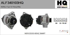 HQ ALF340103HQ - ALT NUEVO MARELLI Type 12V 75Amp PR4